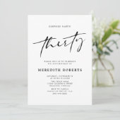 30thバースデーサプライズパーティーシックモダンスクリプト 招待状 (スタンド正面)