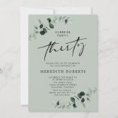 30thバースデーサプライズパーティーユーカリプタスセージ 招待状 (正面)