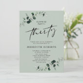 30thバースデーサプライズパーティーユーカリプタスセージ 招待状 (スタンド正面)