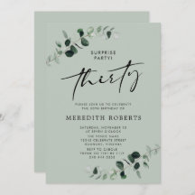 30thバースデーサプライズパーティーユーカリプタスセージ