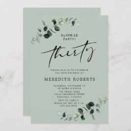 30thバースデーサプライズパーティーユーカリプタスセージ 招待状
