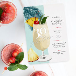 30thバースデーサマーグリーンカクテルパーティー 箔招待状