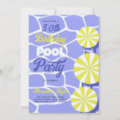30thバースデーサマープールパーティーパープルライム 招待状 (正面)