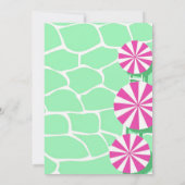 30thバースデーサマープールパーティーホットピンクアクアシック 招待状 (裏面)