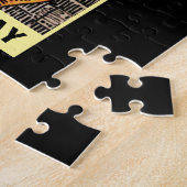 30thバースデーザサンタロット | 名前とフォトブラック ジグソーパズル (側面)