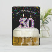 30thバースデービールパーティー 招待状 (スタンド正面)