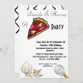 30thバースデーピザパーティの招待状 招待状 (正面/裏面)