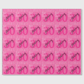 30thバースデーモダンピンクタイポグラフィ ラッピングペーパー (フラット)