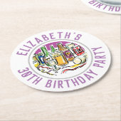 30thバースデーラウンド紙コースター ラウンドペーパーコースター (アングル)