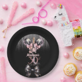 30thパーソナライズされたバースデーラグジュアリーシャンパン ペーパープレート (パーティー)