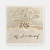 30thパーソナライズされたパールアニバーサリー紙ナプキンス スタンダードランチョンナプキン (正面)