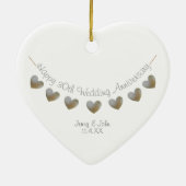 30thパールの結婚アニバーサリー・バンティング・ギフト セラミックオーナメント (裏面)