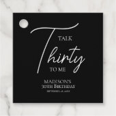 30thブラック&ホワイト誕生日 フェイバータグ (正面)