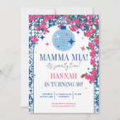 30thマンマミアサントリーニ踊りクイーン誕生日 招待状 (正面)