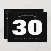 30thマン誕生日 インビテーションポストカード (正面/裏面)