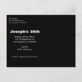 30thマン誕生日 インビテーションポストカード (裏面)