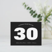 30thマン誕生日 インビテーションポストカード (スタンド正面)