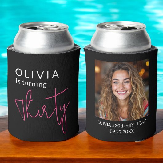 30thモダン30photo誕生日パーティークーラーボックス 缶クーラー