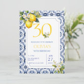 30th地中海の Any Ageレモン誕生日 招待状 (スタンド正面)