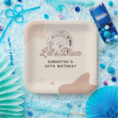 30th誕生日お祝い70sレトロディスコパーティー ペーパープレート (パーティー)