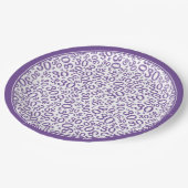 30th誕生日の乱数パターン黒/白 ペーパープレート (アングル)