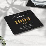 30th誕生日の名前1995ブラック金ゴールドシック スクエアペーパーコースター<br><div class="desc">プレミアム30th誕生日ブラックと金ゴールドパーソナライズされた紙コースター – お祝いエレガンス。シックで祝プレミアムな品質の30th誕生日紙コースターとスタイルでのマイルストーンの誕生日。魅力的なブラックと金ゴールドの配色で絶妙にデザインされたコースターは、30歳の誕生日のバッシュに贅沢で洗練されたtouchを加える。完全な表現デザインを持つ個人のスタイルパーソナライズされた、真のパーティー美学を作ることユニークができる。これらの高品質コースターは、吸収性紙から作られ、審美的に喜ばれるだけでなく、高度に機能性とエコを持ってフレンドリーいる。まシンプルだエレガント、パーティーの雰囲気を高める方法。・金ゴールド30歳の紙コースターを絶妙にデザインし、あらゆるお祝いにクラスのtouchを追加・完全なデザインパーソナライズされた、スタイルの好みにケータリング・吸水性パーティーで効果的なクリーンアップと利便性を確保・テーブルの設定に洗練された貸し出しに最適・耐久性と強さ・美学的に優れたサイズ・幅広のパーティーのクリーンアップ後の・ゲストに感動を与え、思い出に残るスナップショットを作成することが保証</div>