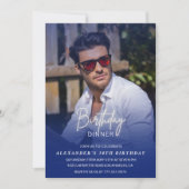 30th誕生日の招待誕生日ディナーフォトメンズ 招待状 (正面)
