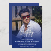 30th誕生日の招待誕生日ディナーフォトメンズ 招待状 (正面/裏面)