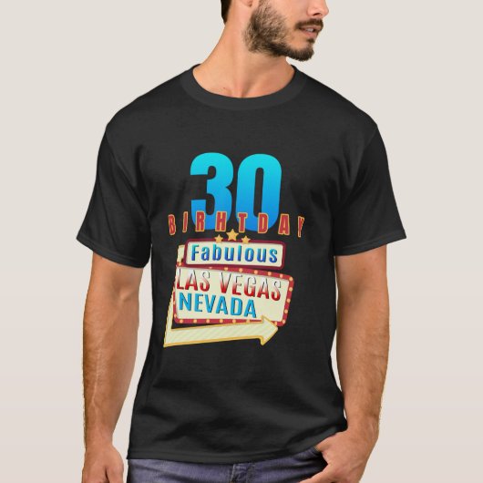 30th誕生日の素晴らしいラスベガスネバダ30年Ol Tシャツ (正面)