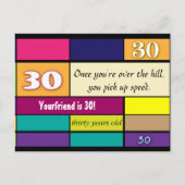 30th誕生日はがき ポストカード (正面)