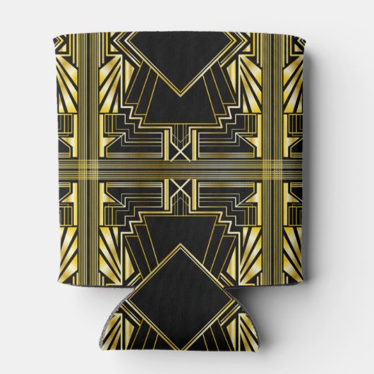 30th誕生日アールデコ金ゴールドブラック素晴らしギャツビー 缶クーラー (裏面)