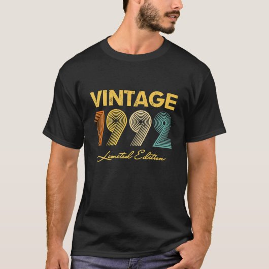 30th誕生日ギフトアイディアヴィンテージ1992 tシャツ (正面)