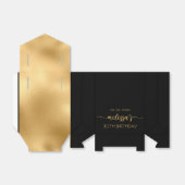 30th誕生日ゴールドフォイルモノグラム名スクリプト フェイバーボックス (折り畳みなし)