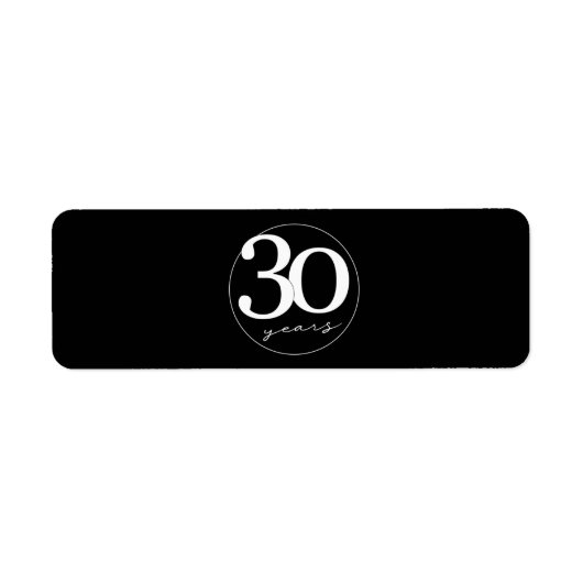 30th誕生日シガーシールラベルパーティーの好意/ギフト ラベル (正面)