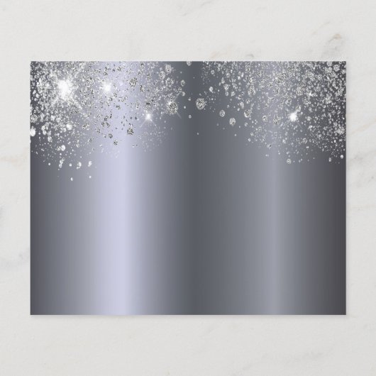 30th誕生日シルバーグリッター予算の日付を保存 チラシ (裏面)