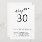30th誕生日スクリプト30パーティー 招待状 (正面/裏面)