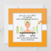 30th誕生日スパウィークエンドゲタウェイ招待状 招待状 (正面)