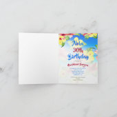 30th誕生日トロピカルフラワービーチアロハハイビスカス 招待状 (内部)