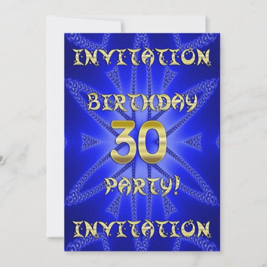 30th誕生日パーティの招待状 招待状 (正面)