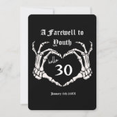 30th誕生日パーティの招待状- RIP 20s葬儀 招待状 (正面)