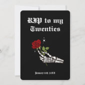 30th誕生日パーティの招待状- RIP 20s葬儀 招待状 (正面)