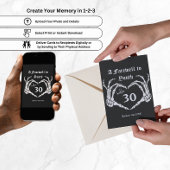 30th誕生日パーティの招待状- RIP 20s葬儀 招待状