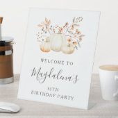 30th誕生日パーティーカボチャ紅葉へようこそ 台座サイン (インサイチュ)