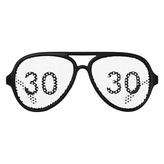30th誕生日パーティーシェード アビエーターサングラス (正面)