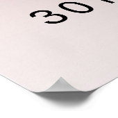 30th誕生日パーティーバラ金ゴールドグリッター ポスター (角)