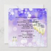 30th誕生日パーティーパープルシャンパングラス 招待状 (裏面)