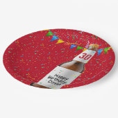 30th誕生日パーティービールボトル紙プレート ペーパープレート (アングル)