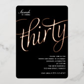 30th誕生日パーティーフォイル招待状 箔招待状 (正面)