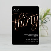 30th誕生日パーティーフォイル招待状 箔招待状 (立ち正面)