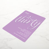 30th誕生日パーティーフォイル招待状 箔招待状 (回転した状態)